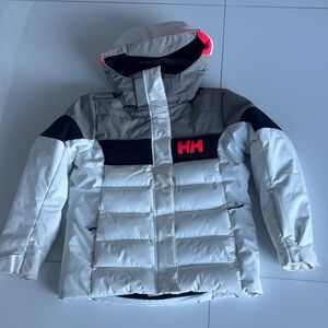 Helly Hansen Kids' Diamond White and Black Ski Jacket & Ski Pant set